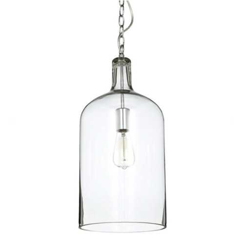 Large glass jug pendant shop light